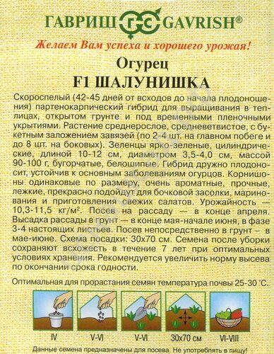 Огурец Шалунишка (Гавриш)